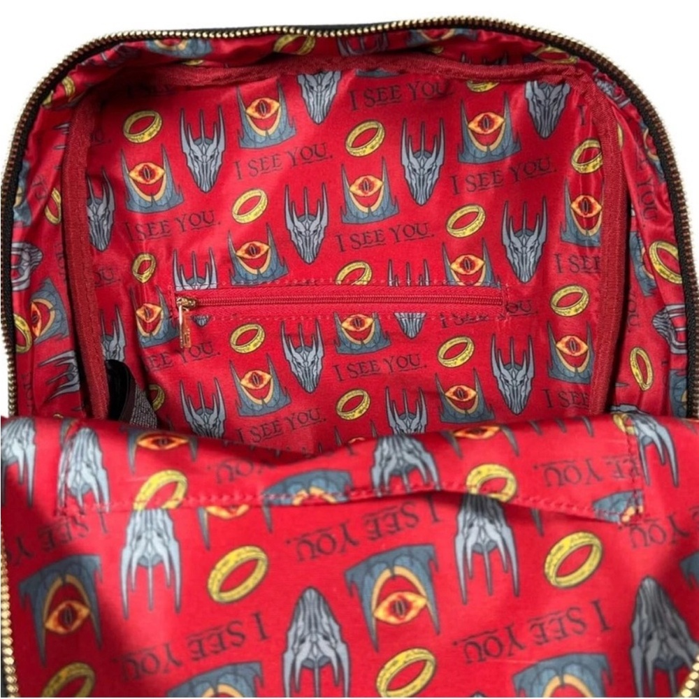 Loungefly Exclusive Lord of Rings Sauron AOP Canvas Mini Backpack - Picture 5 of 11